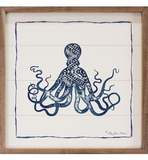 Blue Pattern Octopus By Audrey Jeanne Roberts